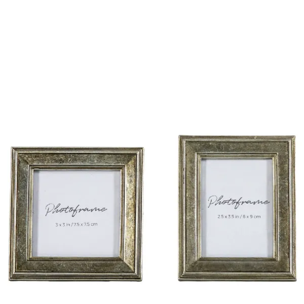 Exbury Photo Frame Mini Pewter (Set of 2)