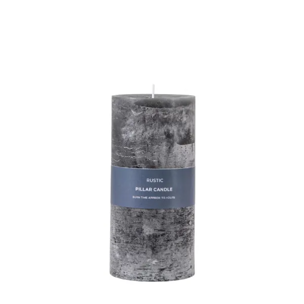 Slate Unscented Pillar Candle