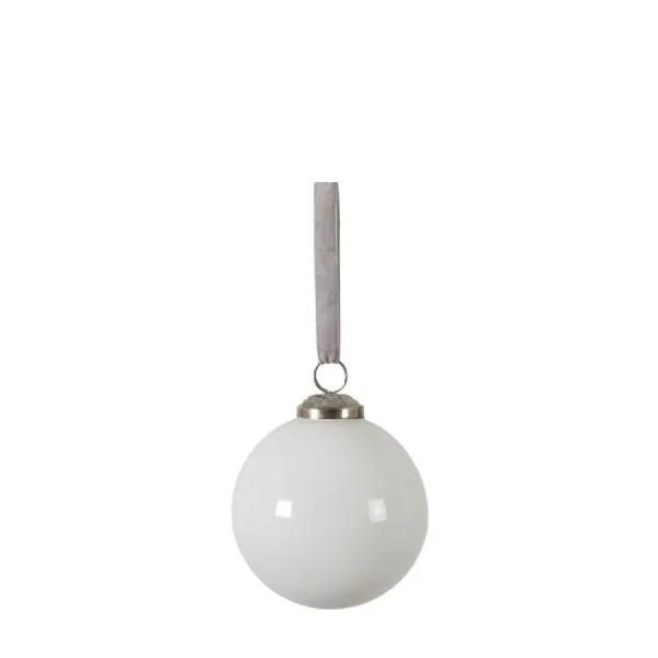 Lunar Assorted Bauble White (Set of 6) D100mm