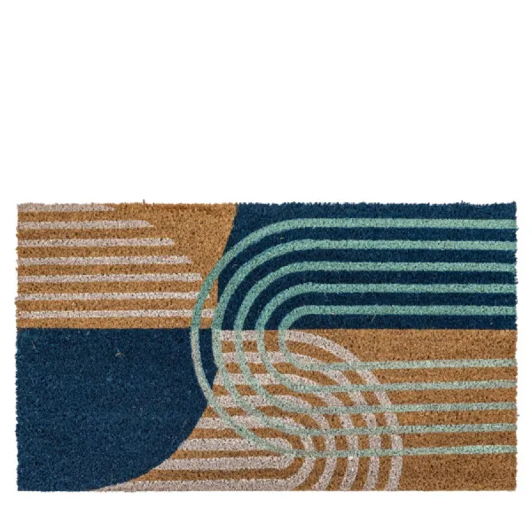Navy Arch Coir Doormat 400x700mm