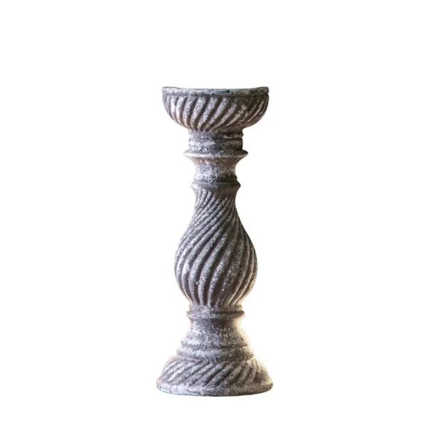 Amesbury Candlestick Aged 125x125x320mm