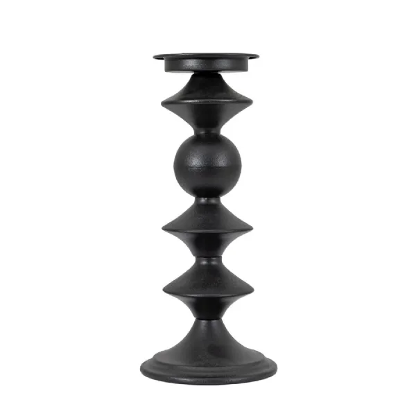 Sutton Pillar Holder Black Large 140x140x335mm