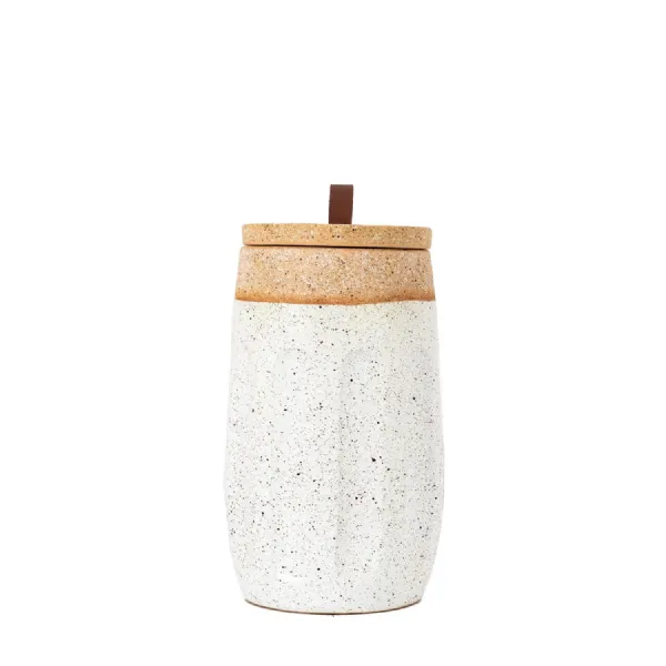 Callow Jar White Natural 150x150x260mm
