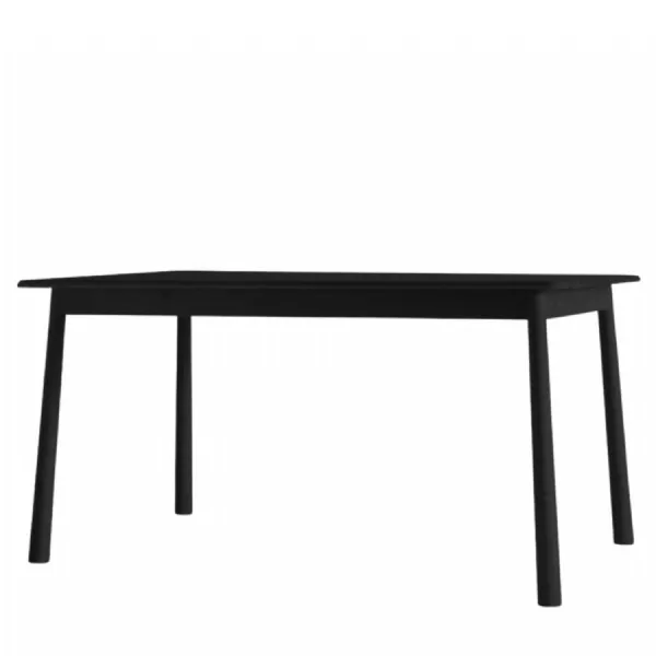 Nordic Black Oak Rectangular 6 Seater Dining Table 150cm