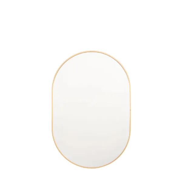 Oval Small Gold Wall Mirror