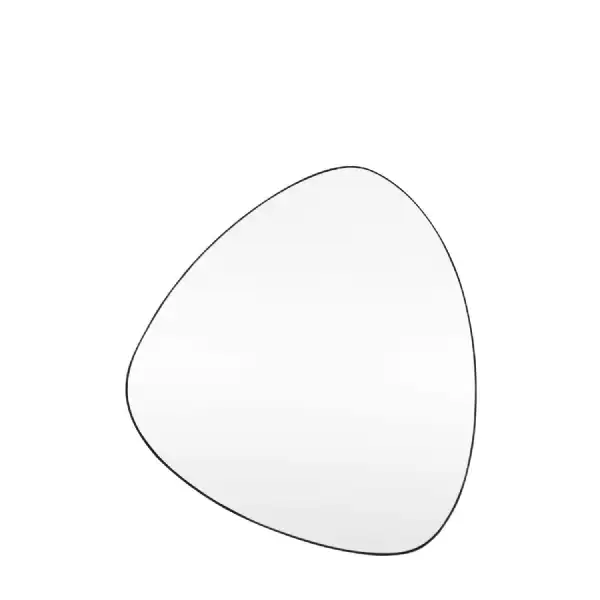 Small Irregular Shaped Black Wall Mirror