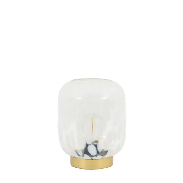 Maeve LED Lamp White Gold 130x130x170mm