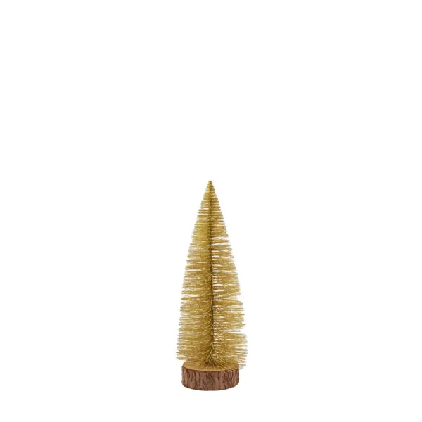 Brush Tree 15 LED Lights Gold 110x110x300mm