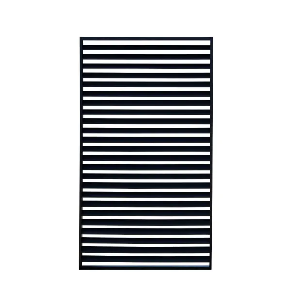 Black Aluminium Large Pergola Louvre Screen Panel