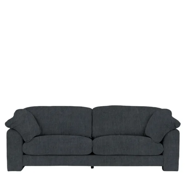 Verona Azure Fabric 4 Seater Sofa Wrap Over Arm Cushions