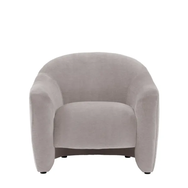 Verona Showers Fabric Curved Armchair with Sculpted Design