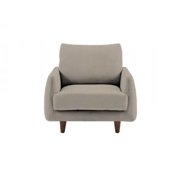 Willow Dusty Fabric Cushion Armchair Wooden Legs