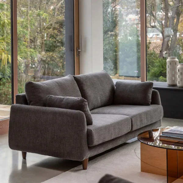 Willow Magnet Fabric 4 Seater Sofa with Bolster Cushions