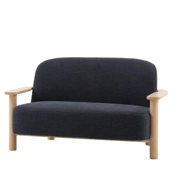 Willow Pacific Fabric 2 Seater Sofa with Ash Wood Framed