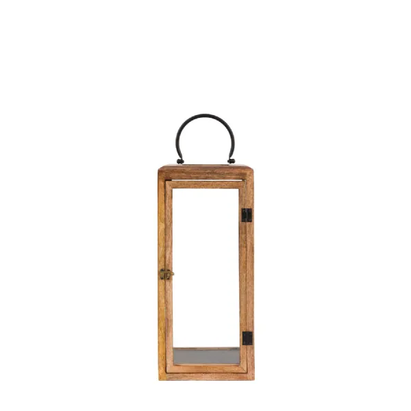 Brown Wooden Lantern Large