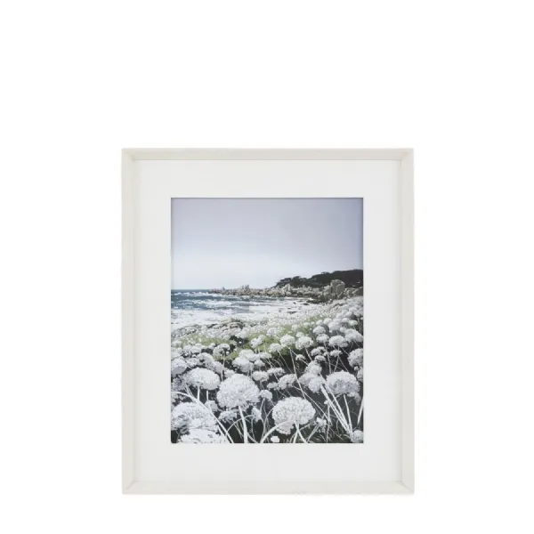 White and Wild Flowers II Framed Art