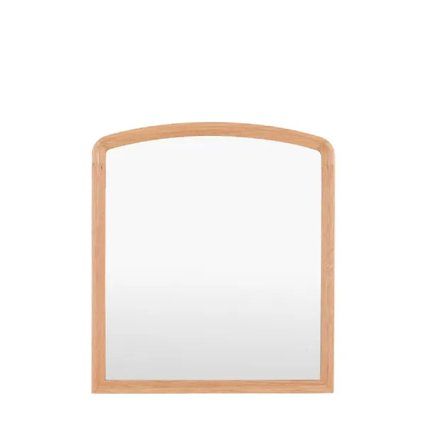Dark Oak Curved Top Overmantle Mirror