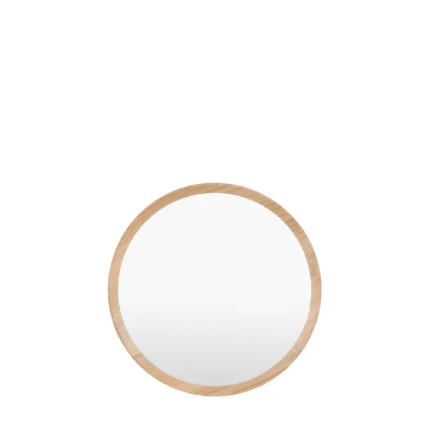 Glass Size mm 560 x 560mm Round Mirror Oak Small