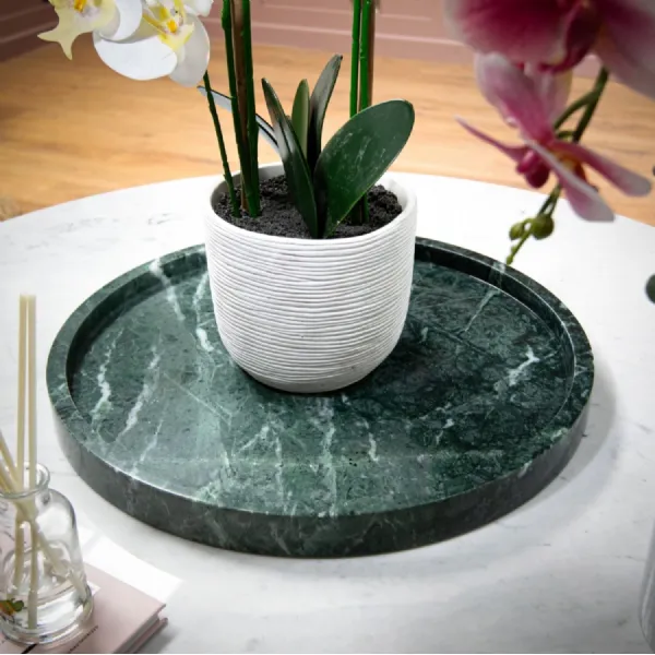 Everly 45.5cm Round Marble Tray
