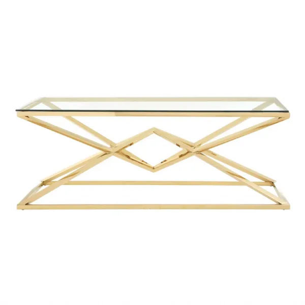 Stainless Steel Tempered Glass Coffee Table
