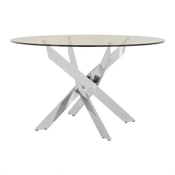 Chrome Criss Cross Dining Table