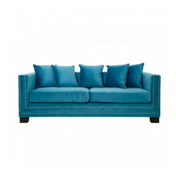 Sofia Blue Modern 3 Seat Sofa