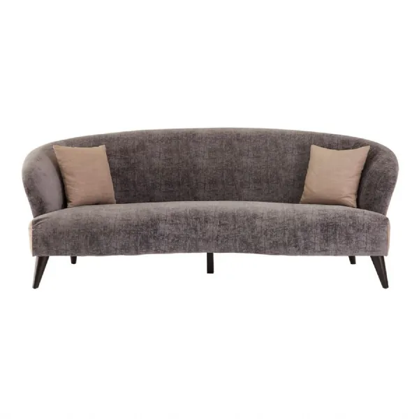 Reine Grey Velvet 3 Seat Sofa