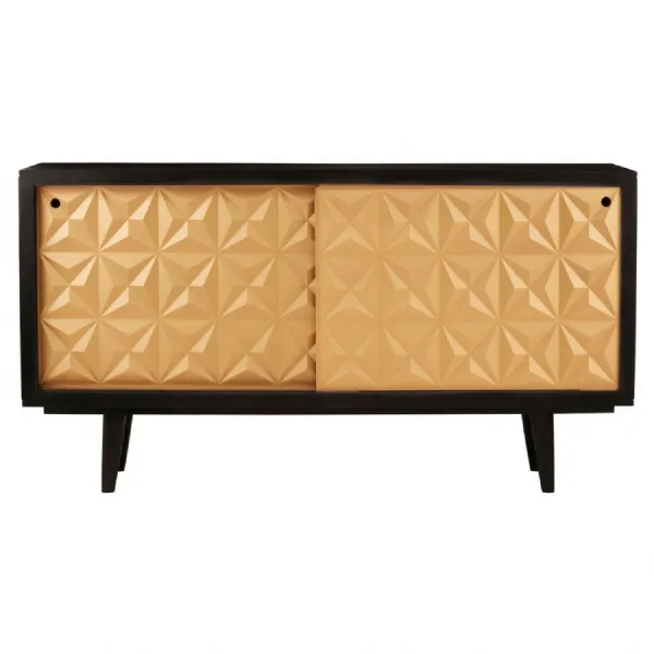 Glamorous Gold Finish Sideboard