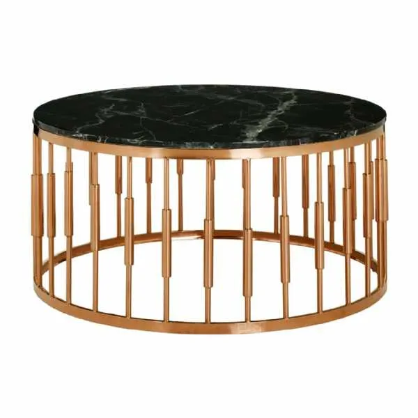 Alvaro Round Marble Top Coffee Table