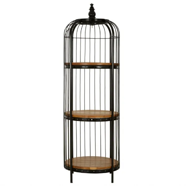 Mantis Small Black Finish Birdcage Shelf Unit