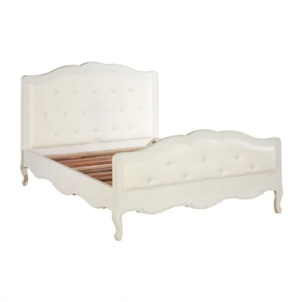 French Chic White Double Bed