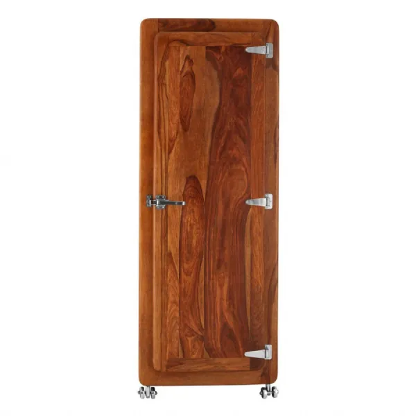 Industrial Style Sheesham Cabinet With Chrome Fittings