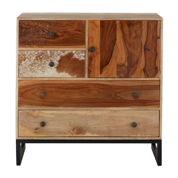 Cowhide Marwar Tall Sideboard