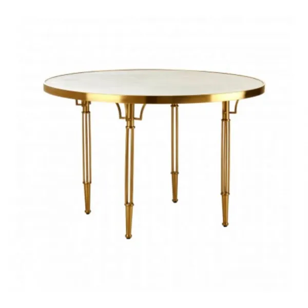 Art Deco Gold and White Dining Table