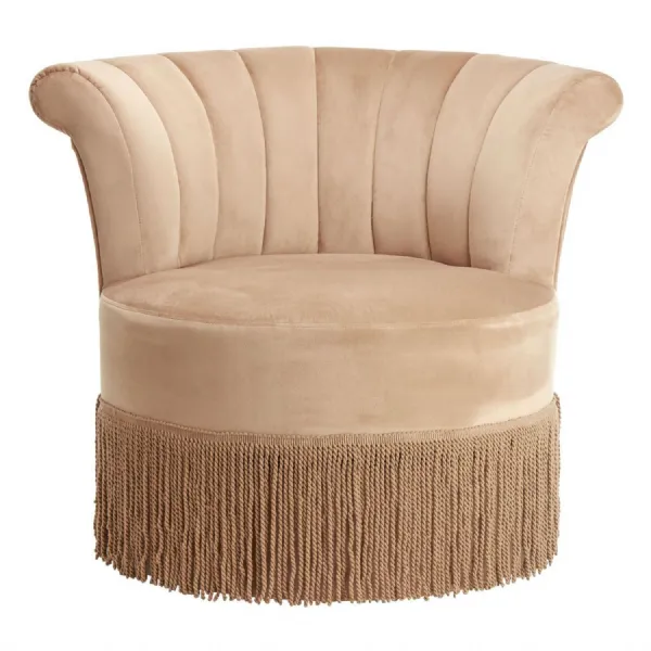 Art Deco Tasselled Base Swivel Chair