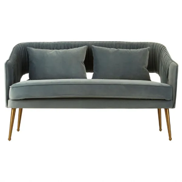 Sophisticated Statement Blue Velvet Sofa