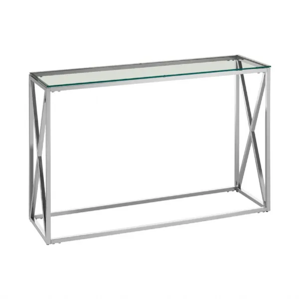 Cross End Steel Console