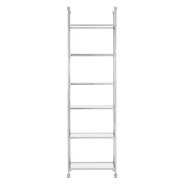 Horizon Silver Finish 5 Shelf Cross Design Unit