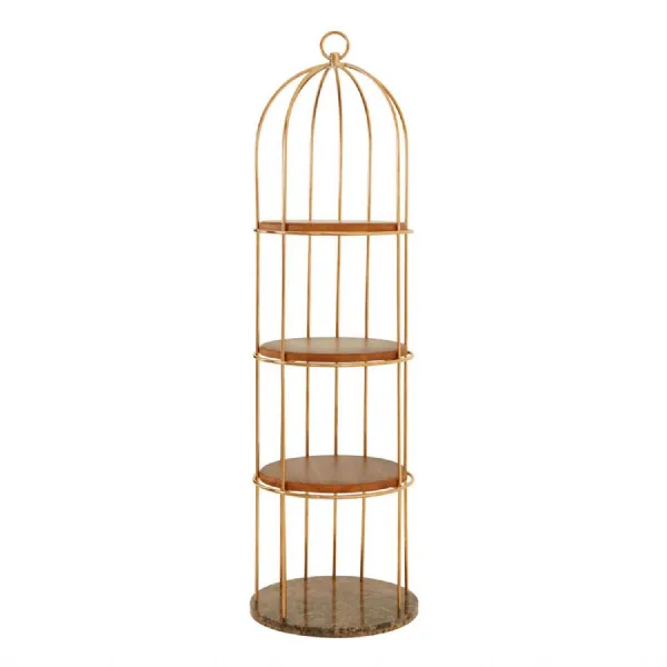 Horizon Large Rose Gold Cage Shelf Unit