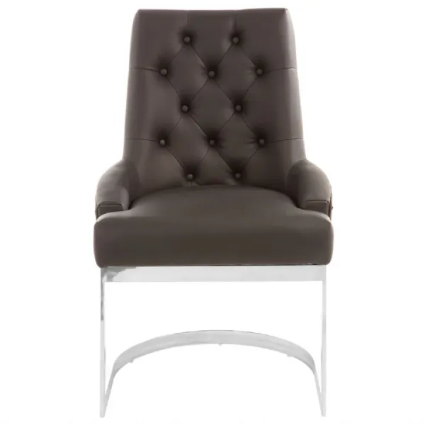 Contemporary Black Faux Leather Chair