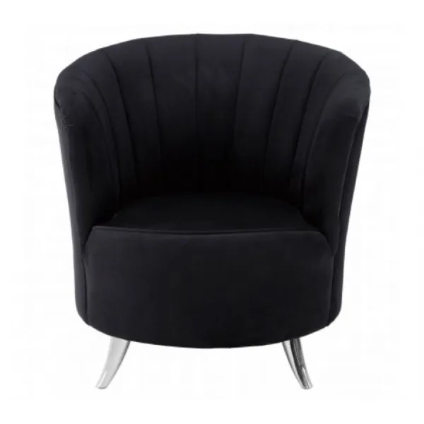 Ribbed Black Tub Chair