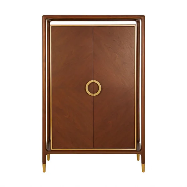 Lino Mid Century Walnut 2 Door Cabinet