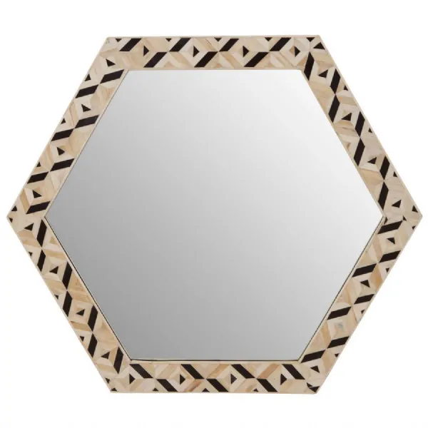 Hexagonal Reflective Boho Wall Mirror