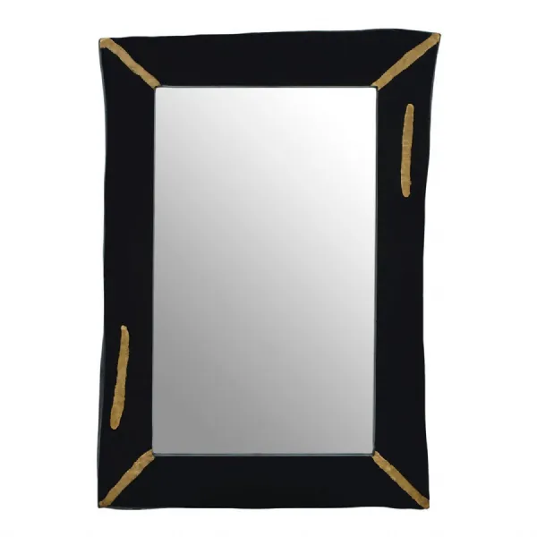 Irregular Acacia Wood Silver Filling Wall Mirror