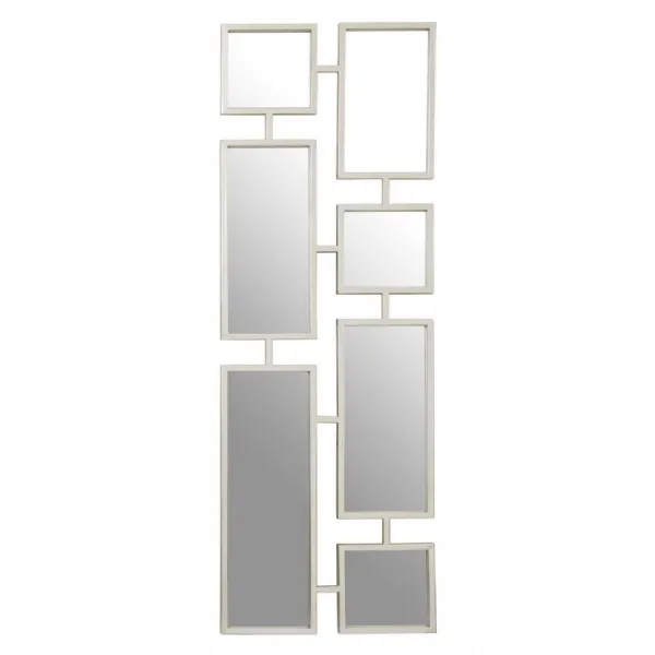 Multiple Mirrors Iron Frame Silver Finish Wall Mirror