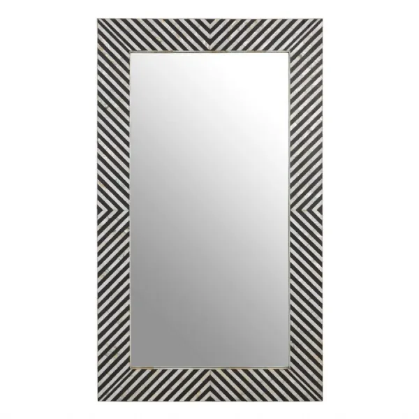 Black And White Boho Monochrome Accent Piece Wall Mirror