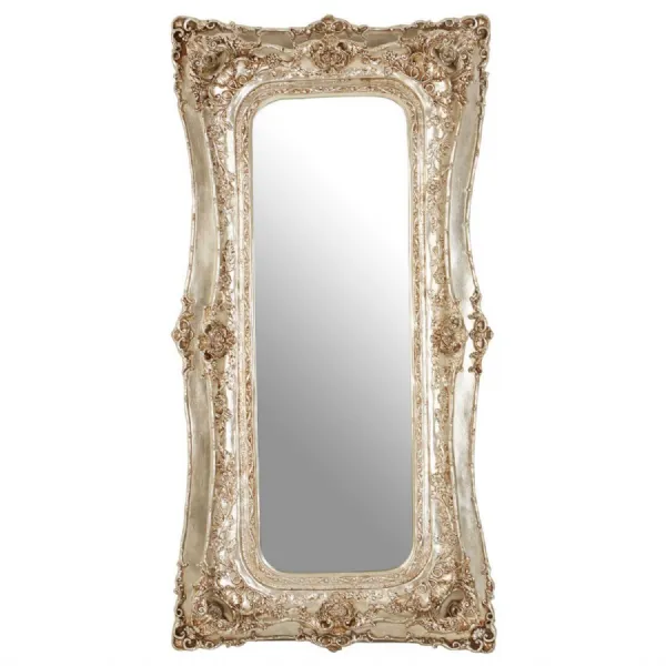 Bevelled Rectangular Champagne Finish Wall Mirror