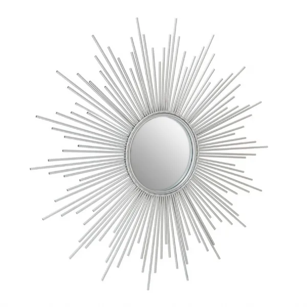 Silver Eclectic Convex Mirror