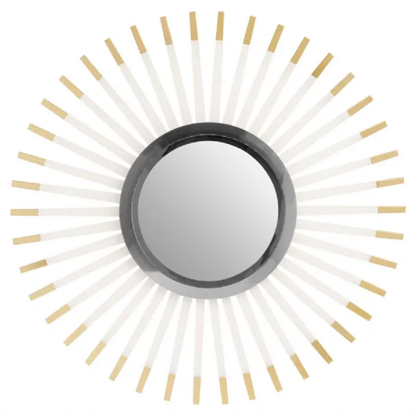 Quirky Clear Acrylic Retro Stainless Steel Wall Mirror