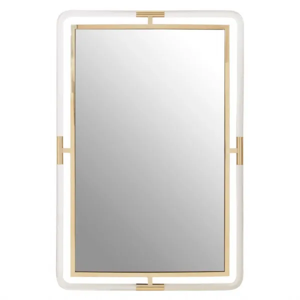 Clear Stainless Steel Reflective Gold Finish Wall Mirror